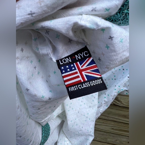 LON NYC Mens Short Sleeve Button Up Shirt Size S - Picture 8 of 8